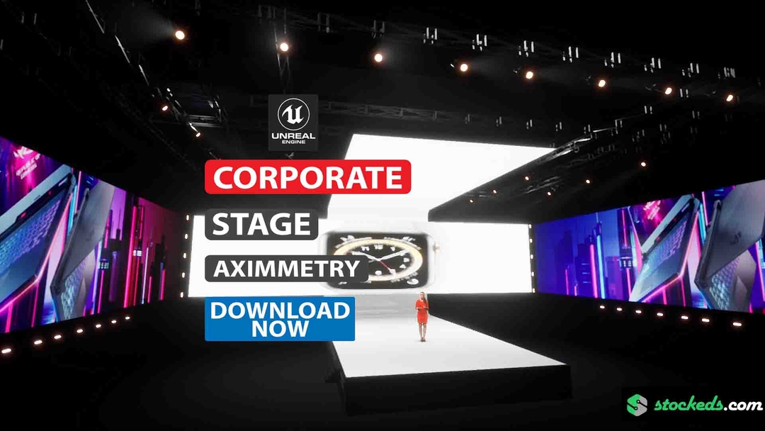 CORPORATE STAGE 1 | VIRTUAL PRODUCTION SET | UNREAL ENGINE  | AXIMMETRY | ZERO DENSITY