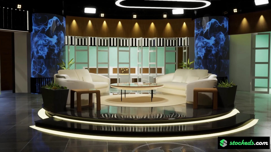 TALKSHOW ZE | Unreal Engine Corporate Virtual Set |  Integrated With Aximmetry