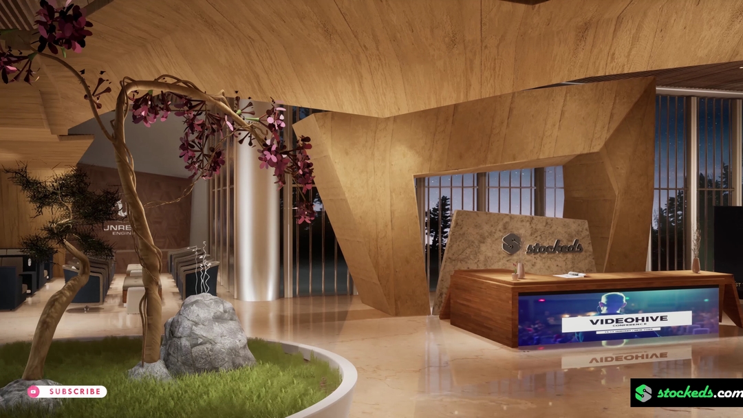 TALKSHOW ARB4 | Unreal Engine Corporate Virtual Set |  Integrated With Aximmetry
