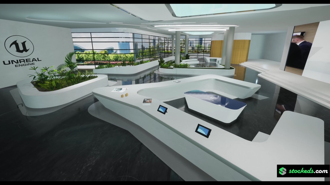 TALKSHOW ESC | Unreal Engine Corporate Virtual Set |  Integrated With Aximmetry