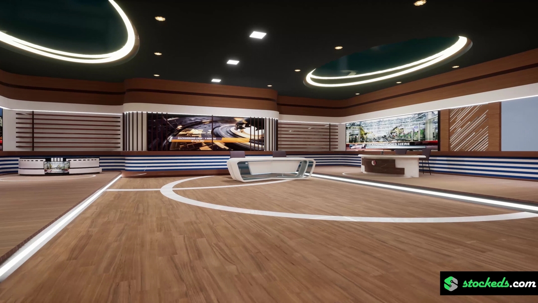 NEWSROOM RTV6 | Unreal Engine Corporate Virtual Set |  Integrated With Aximmetry