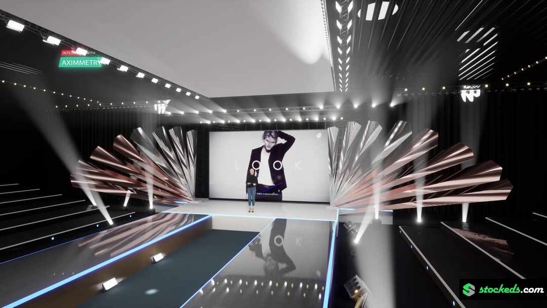 FASHION SHOW STAGE IFM  | DMX  | Unreal Engine Corporate Virtual Set | Integrated With Aximmetry