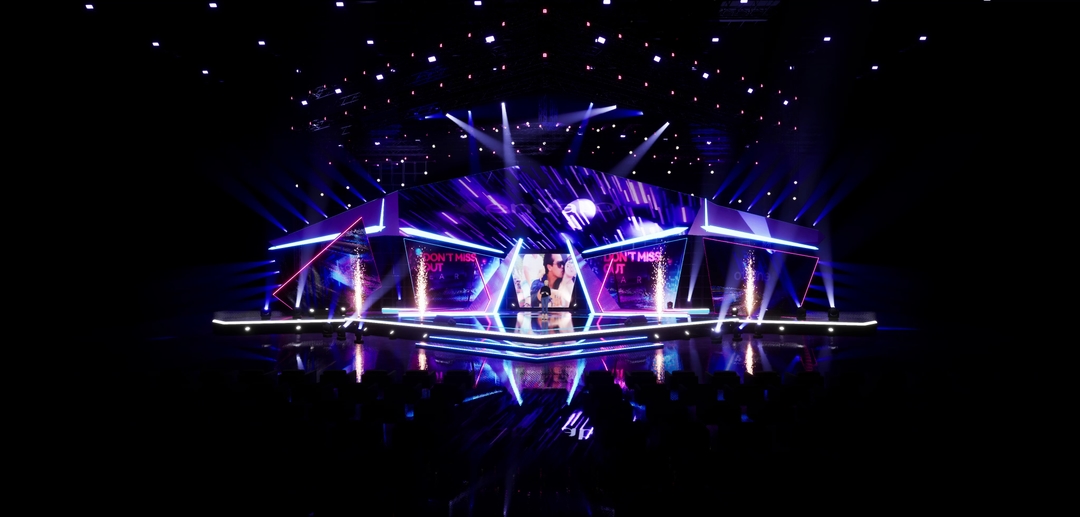 STAGE ANOC2 | DMX Pyro | Unreal Engine Corporate Virtual Set | Integrated With Aximmetry