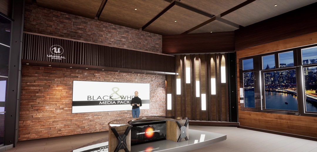 TALKSHOW DAKOT9 | Unreal Engine Corporate Virtual Set |  Integrated With Aximmetry