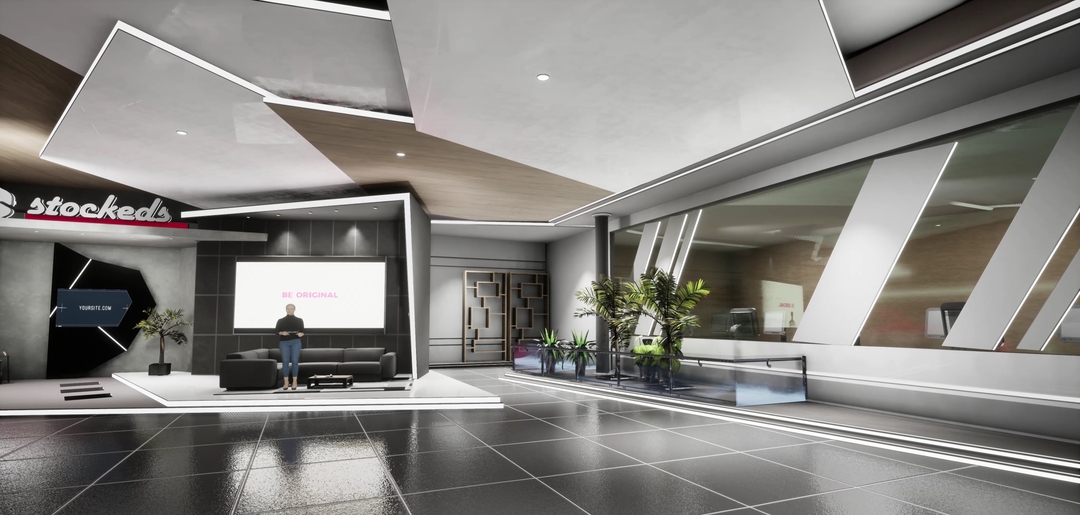 TALKSHOW KOLMR9 | Unreal Engine Corporate Virtual Set |  Integrated With Aximmetry
