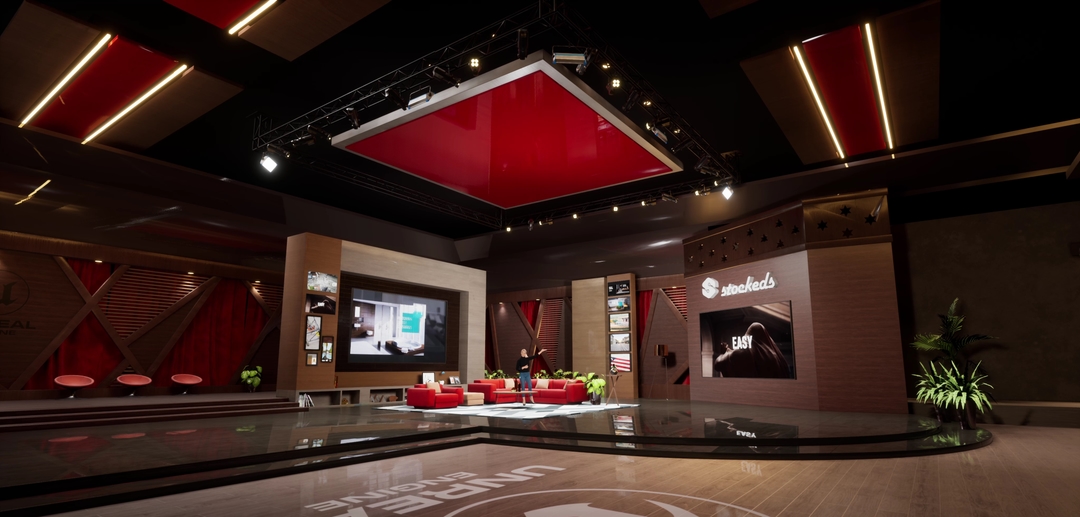 TALKSHOW SMTY | Unreal Engine Corporate Virtual Set |  Integrated With Aximmetry