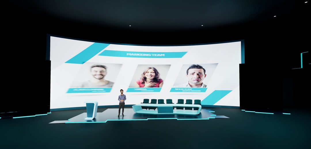 STAGE BG6K3 | Unreal Engine Corporate Virtual Set | Integrated With Aximmetry