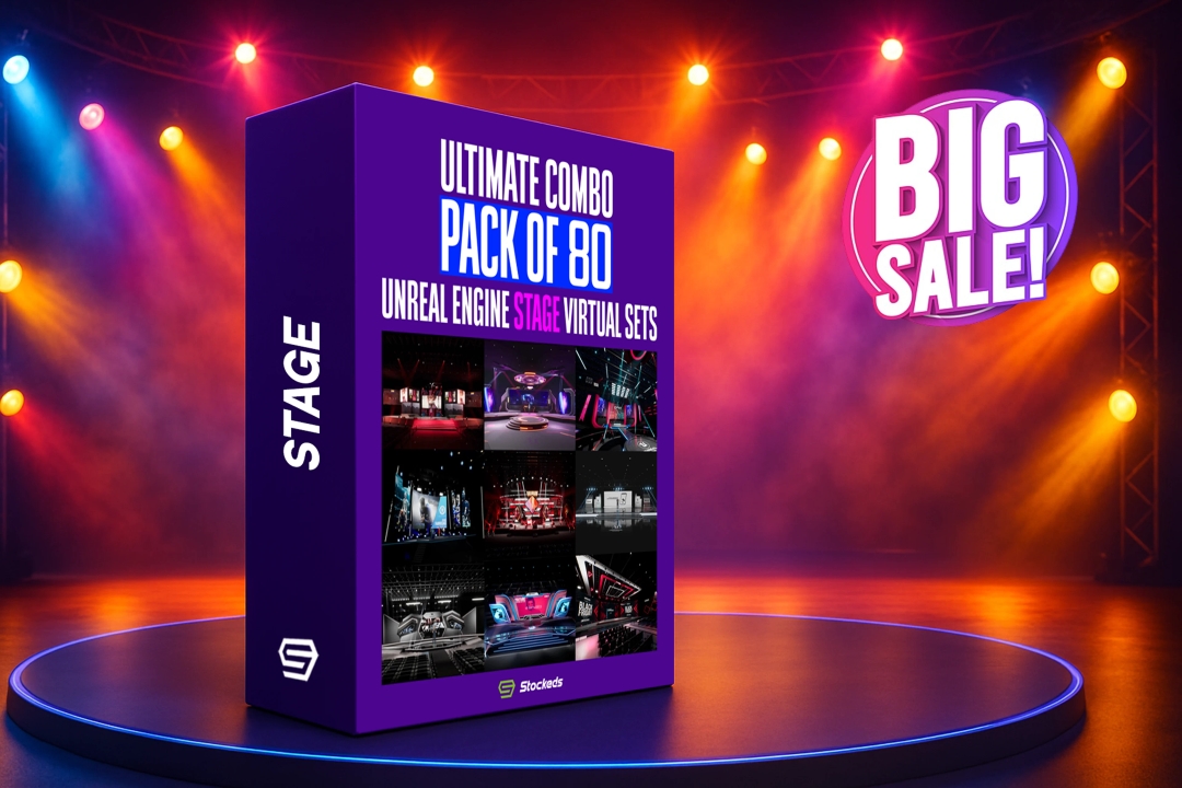 ULTIMATE COMBO-80 UNREAL ENGINE STAGE VIRTUAL SETS (JUST $7/SET!)