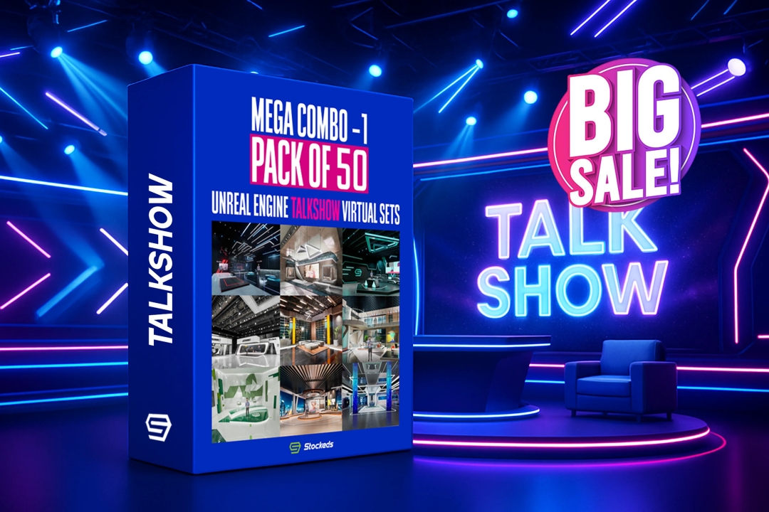 MEGA COMBO PACK 1 – 50 UNREAL ENGINE TALKSHOW VIRTUAL SETS
