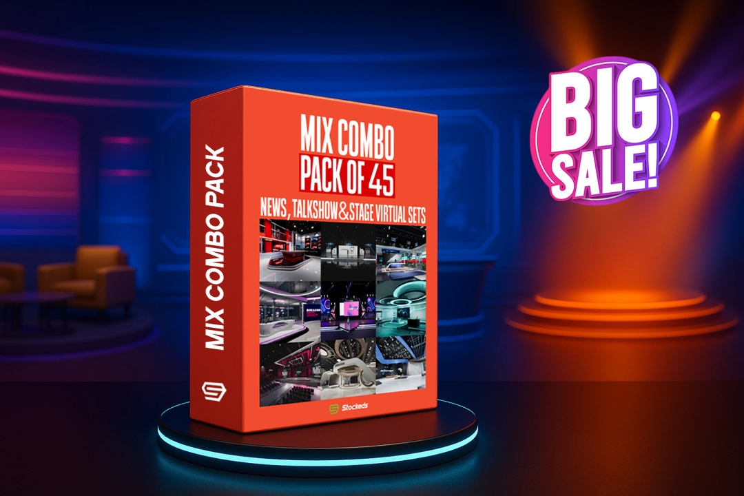 45-IN-1 UNREAL VIRTUAL SETS PACK – NEWS, TALKSHOW & MORE
