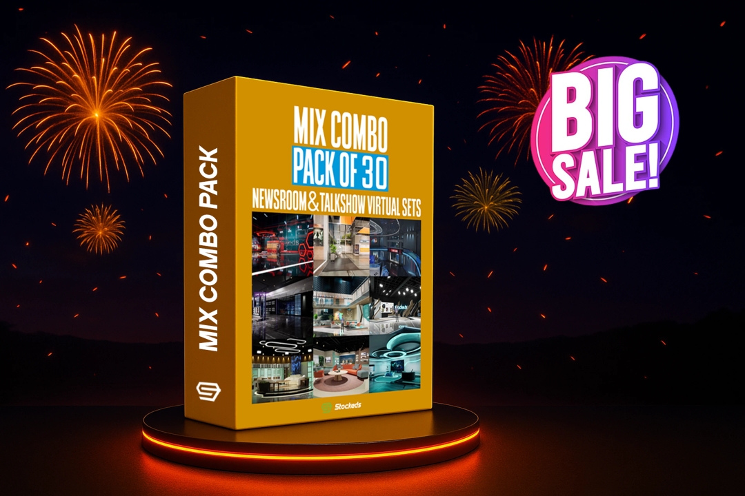 30-IN-1 UNREAL VIRTUAL SETS PACK – NEWSROOMS & TALKSHOWS COMBO