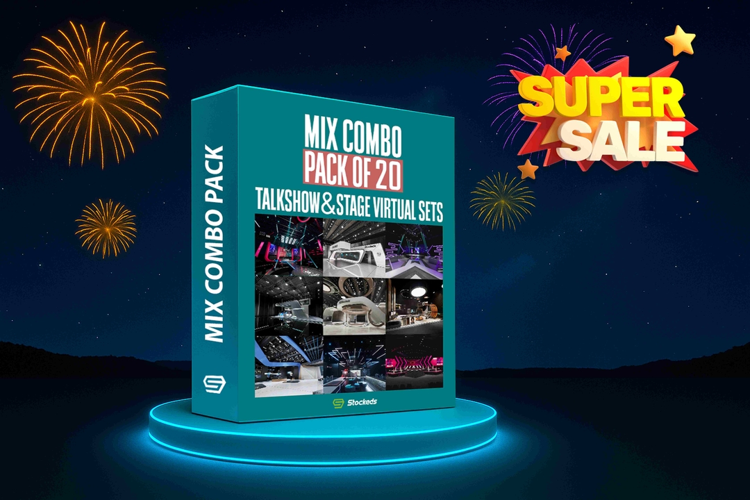 20-IN-1 UNREAL VIRTUAL SETS PACK –TALKSHOWS & STAGE COMBO