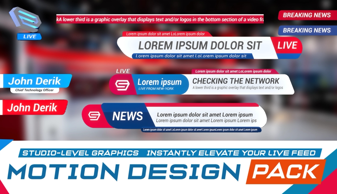 BroadcastX: News Motion Kit – Unreal Engine Broadcast Graphics Pack