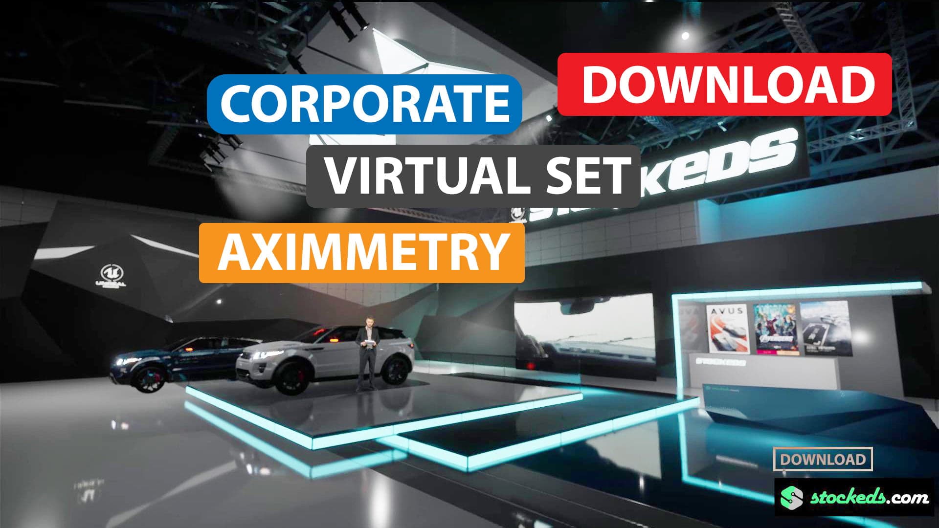 CORPORATE 5 | VIRTUAL PRODUCTION SET | UNREAL ENGINE  | AXIMMETRY | ZERO DENSITY