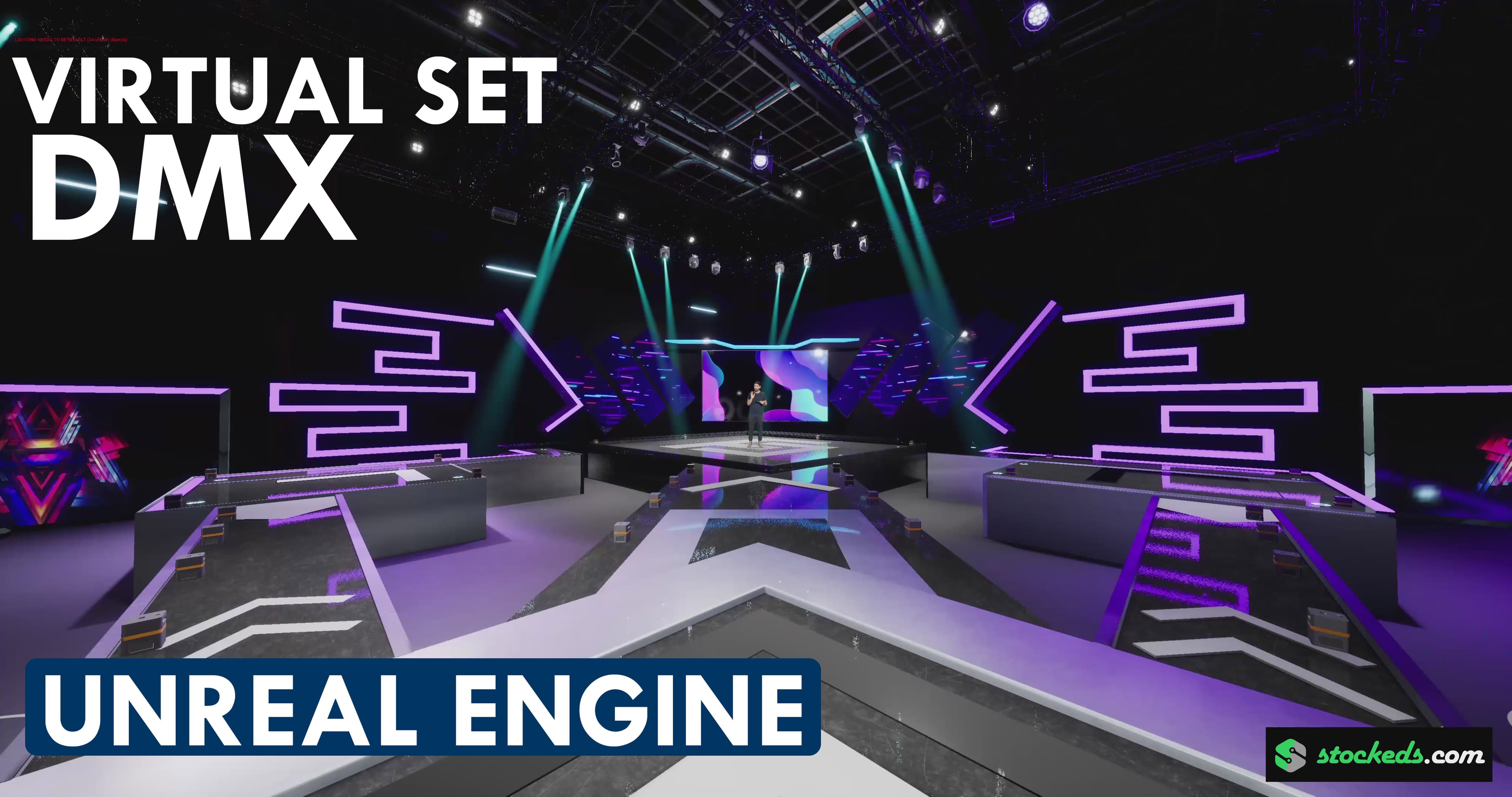 STAGE BTRD | DMX | Unreal Engine Corporate Virtual Set | Integrated With Aximmetry