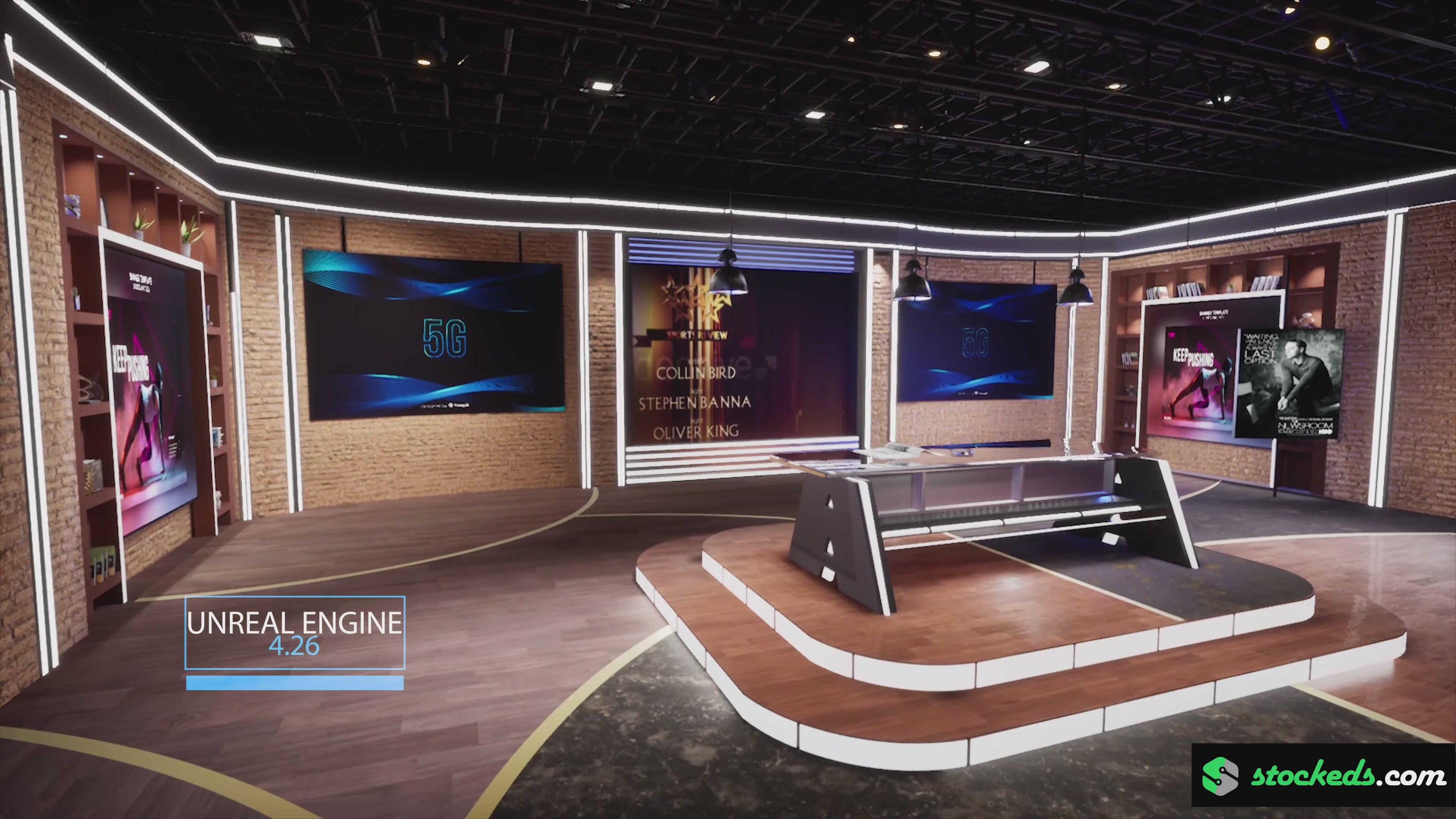 TALKSHOW ACN7 | Unreal Engine Corporate Virtual Set |  Integrated With Aximmetry