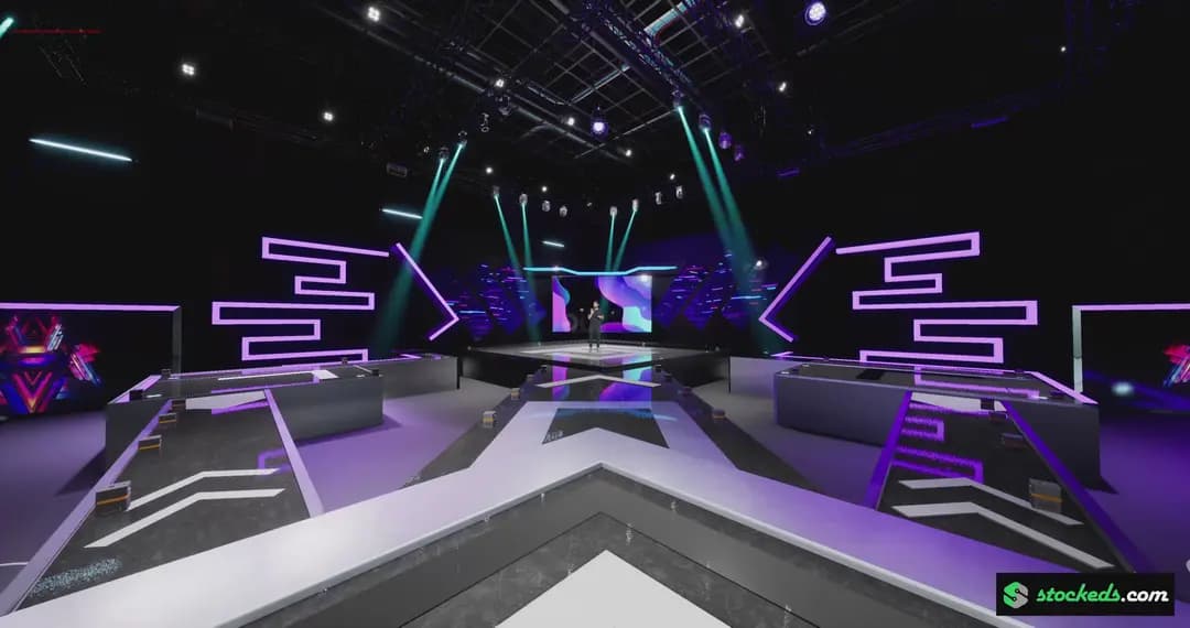 20-IN-1 UNREAL VIRTUAL SETS PACK –NEWSROOMS & STAGE COMBO