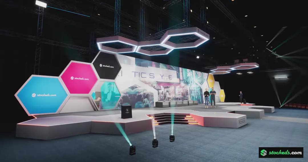 20-IN-1 UNREAL VIRTUAL SETS PACK –NEWSROOMS & STAGE COMBO-2