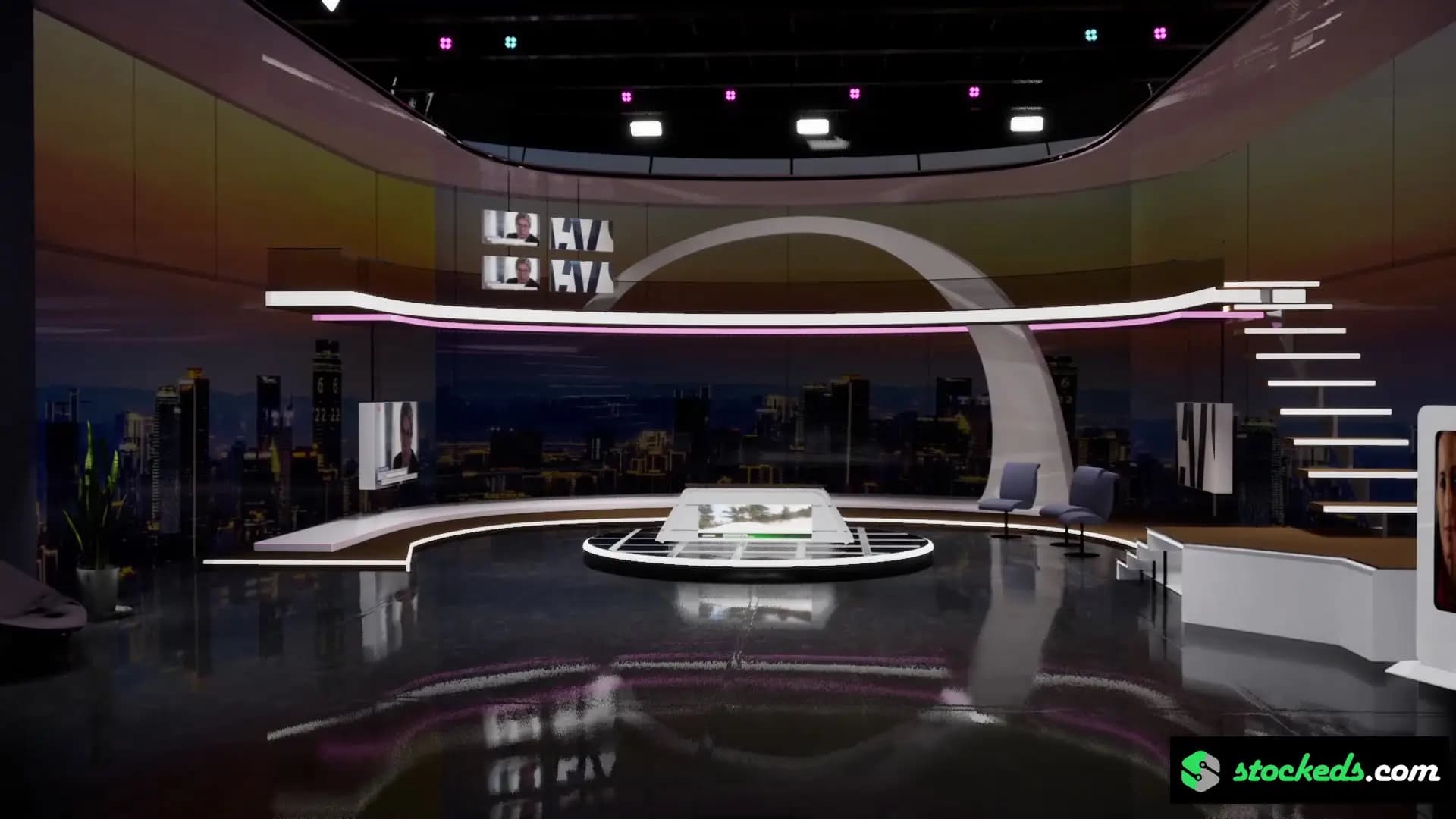 ULTIMATE BROADCAST COMBO-60 UNREAL ENGINE NEWSROOM VIRTUAL SETS (JUST $8/SET!)-18