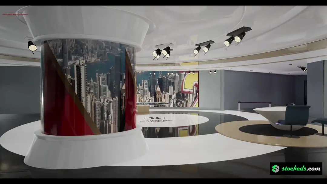 30-IN-1 UNREAL VIRTUAL SETS PACK – NEWSROOMS & STAGE COMBO-13