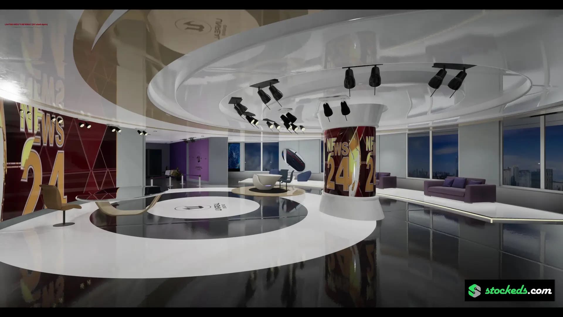 ULTIMATE BROADCAST COMBO-60 UNREAL ENGINE NEWSROOM VIRTUAL SETS (JUST $8/SET!)-14