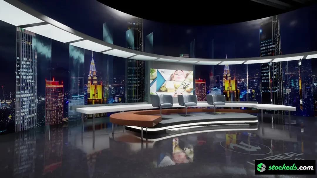 ULTIMATE COMBO-100 UNREAL ENGINE TALKSHOW VIRTUAL SETS (JUST $6/SET!)-60
