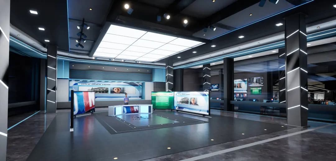 20-IN-1 UNREAL VIRTUAL SETS PACK –NEWSROOMS & STAGE COMBO-8