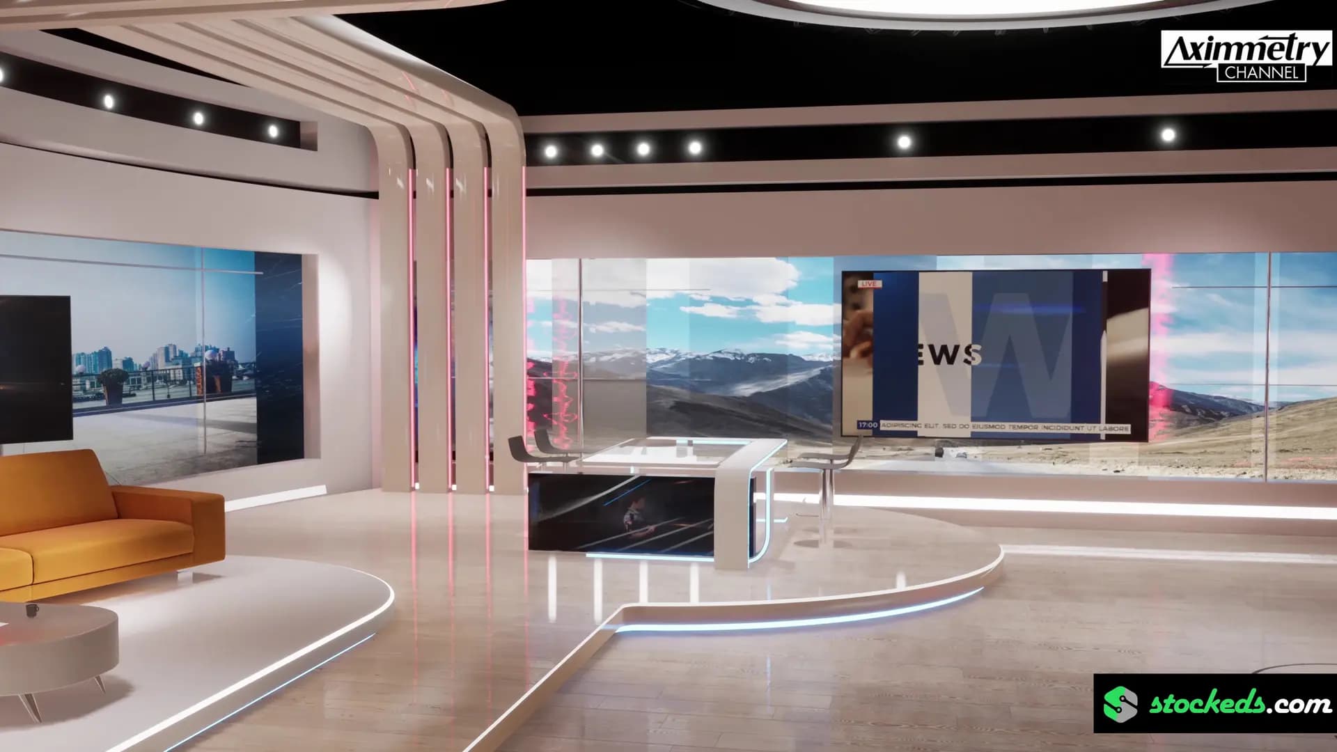 ULTIMATE BROADCAST COMBO-60 UNREAL ENGINE NEWSROOM VIRTUAL SETS (JUST $8/SET!)-11