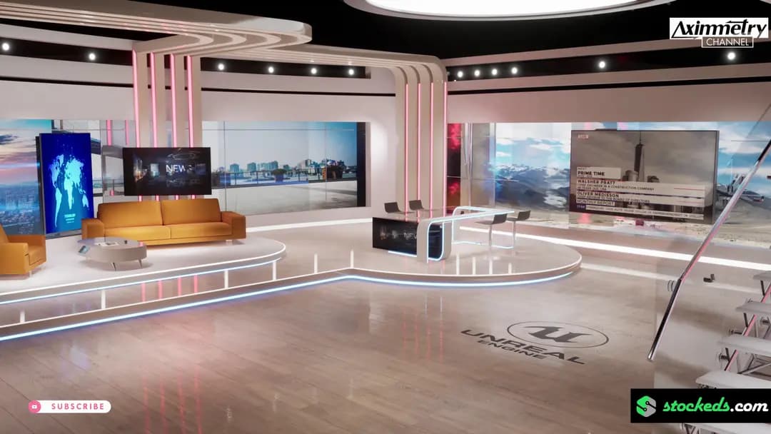 30-IN-1 UNREAL VIRTUAL SETS PACK – NEWSROOMS & STAGE COMBO-18