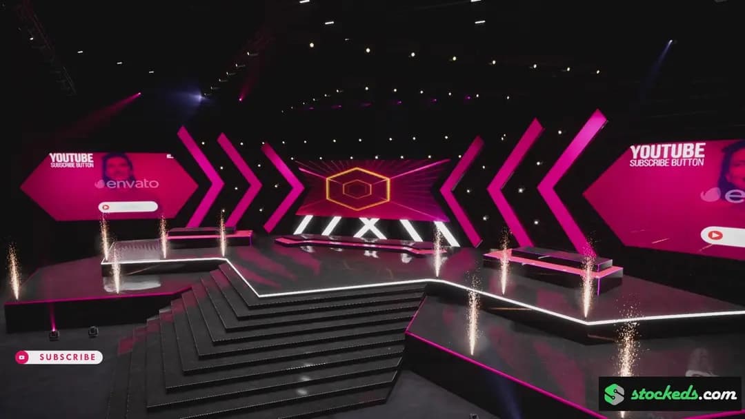 20-IN-1 UNREAL VIRTUAL SETS PACK –NEWSROOMS & STAGE COMBO-14