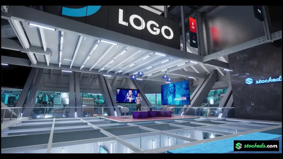ULTIMATE COMBO-100 UNREAL ENGINE TALKSHOW VIRTUAL SETS (JUST $6/SET!)-74