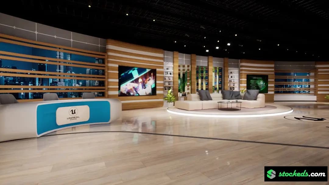 30-IN-1 UNREAL VIRTUAL SETS PACK – NEWSROOMS & STAGE COMBO-24