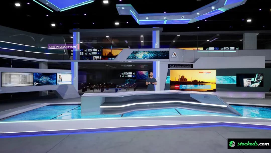 MEGA COMBO PACK 1 – 30 UNREAL ENGINE NEWSROOM VIRTUAL SETS-19