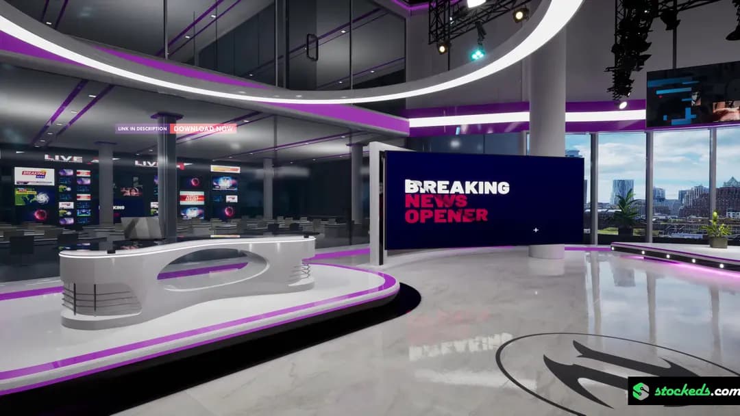 30-IN-1 UNREAL VIRTUAL SETS PACK – NEWSROOMS & TALKSHOWS COMBO-28