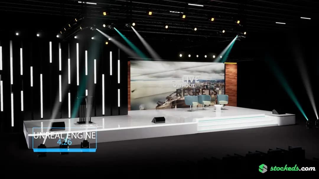 ULTIMATE COMBO-80 UNREAL ENGINE STAGE VIRTUAL SETS (JUST $7/SET!)-73