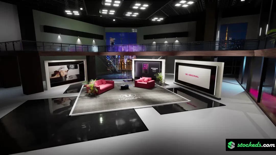 ULTIMATE COMBO-100 UNREAL ENGINE TALKSHOW VIRTUAL SETS (JUST $6/SET!)-86