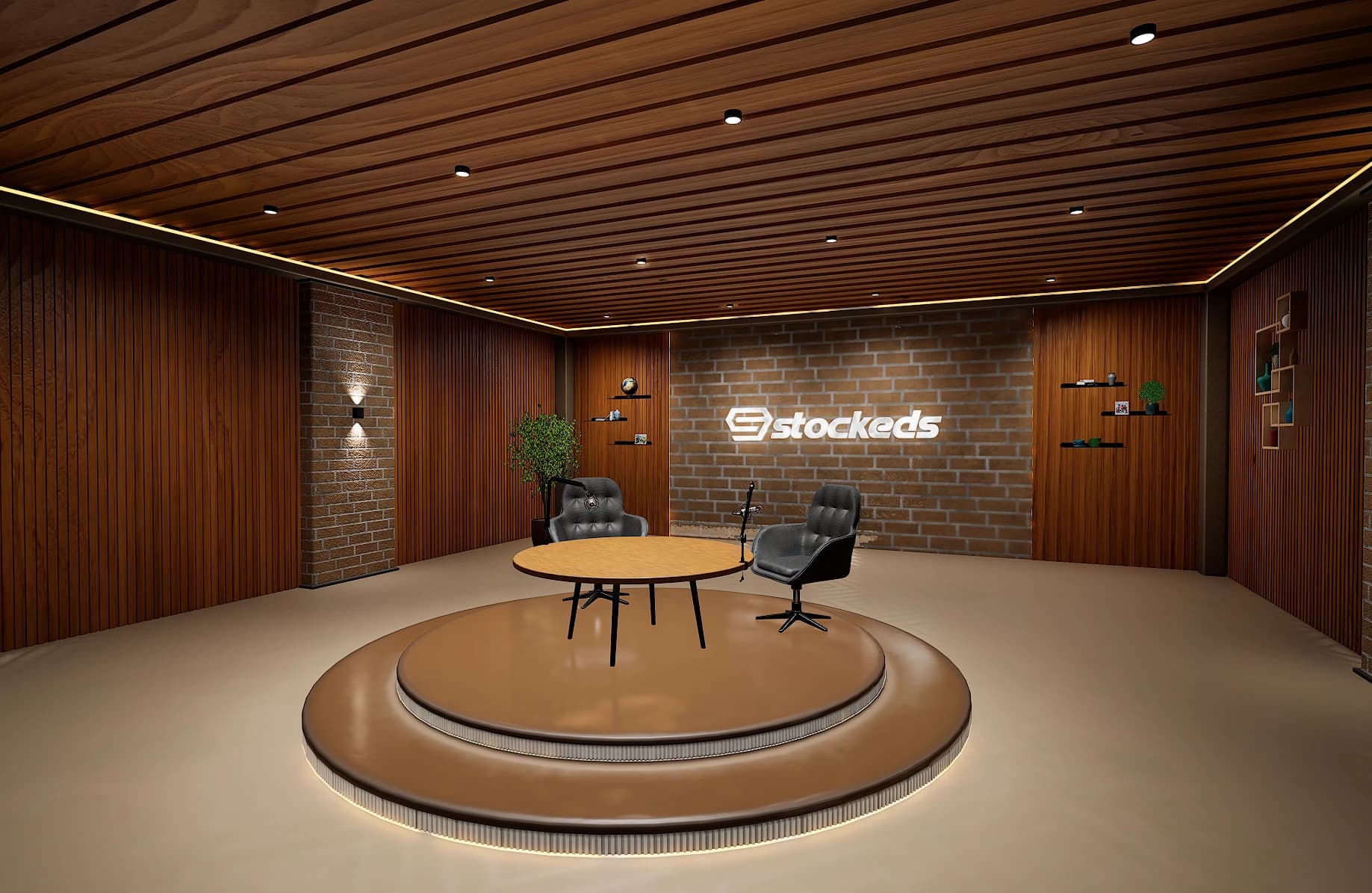 CASTSPACE: Podcast studio  | Unreal Engine Virtual Set |-2
