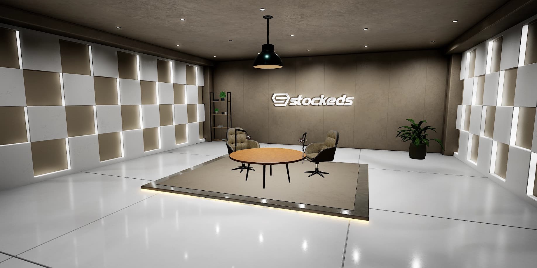 PODSET_PRO: Podcast studio  | Unreal Engine Virtual Set |-2
