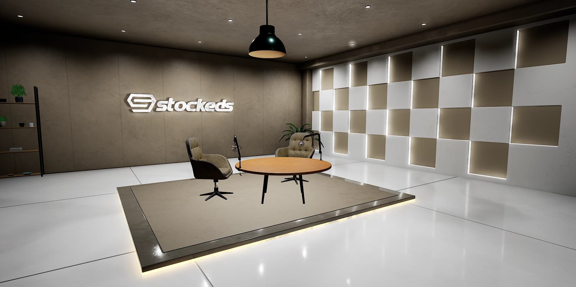 PODSET_PRO: Podcast studio  | Unreal Engine Virtual Set |-3