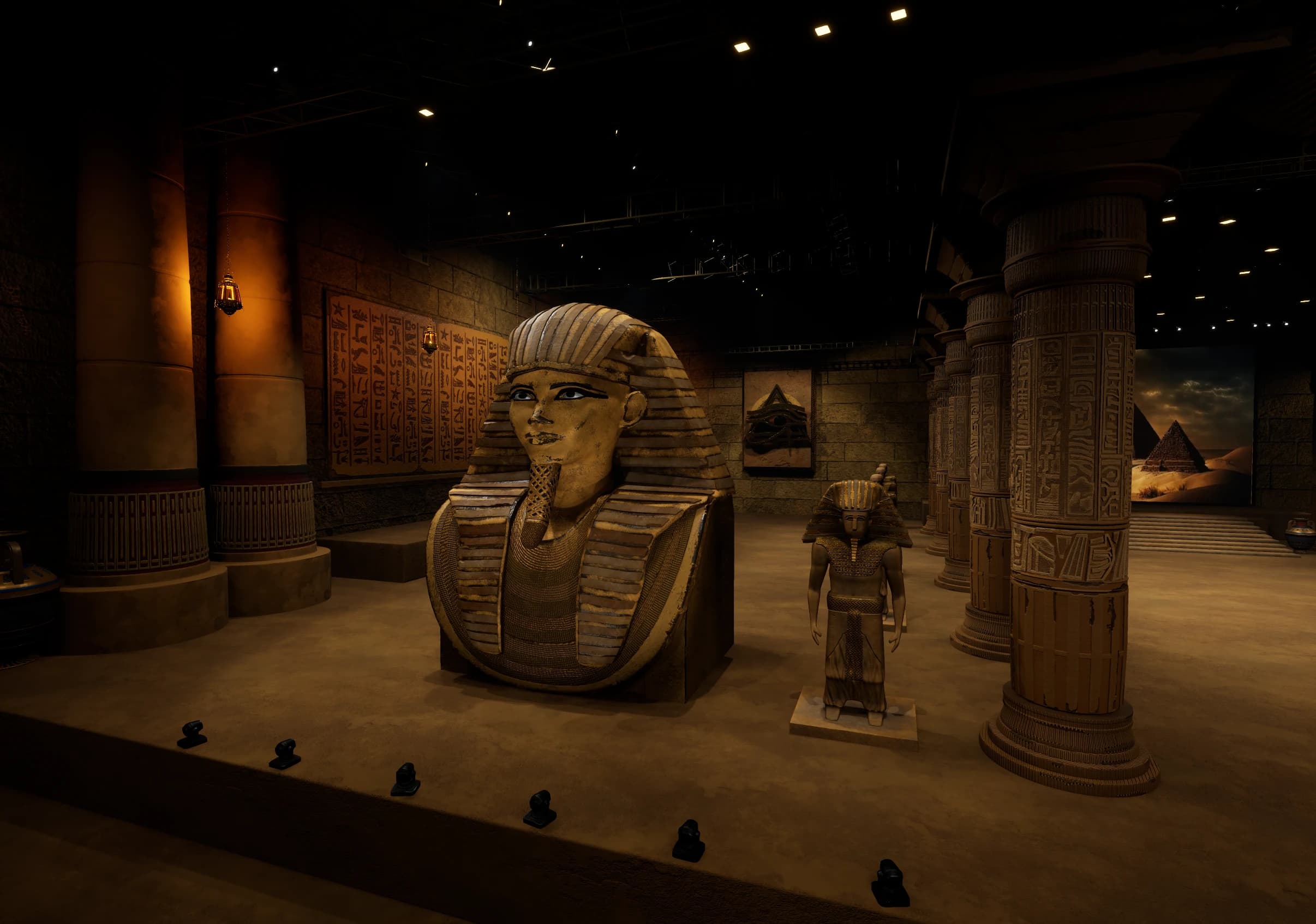 EGYPTIAN_STAGE_FLCV7 | Unreal Engine Corporate Virtual Set | Integrated With Aximmetry-2