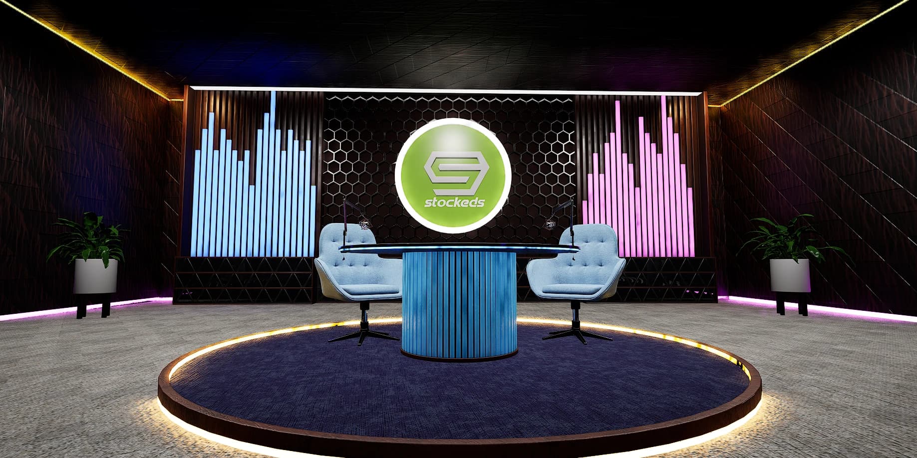 PODSTAGE X1: Podcast studio  | Unreal Engine Virtual Set |