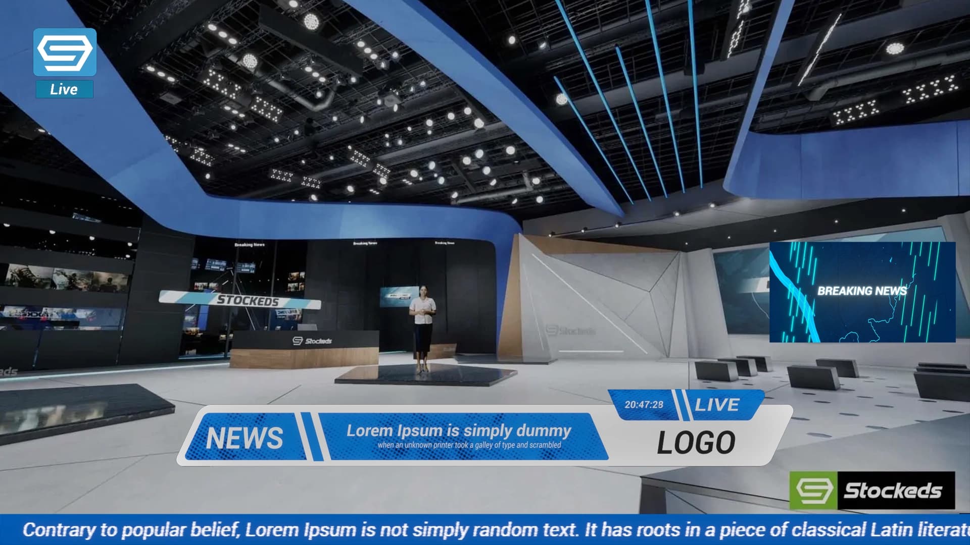 NewsPack_XINE: News Motion Kit – Unreal Engine Broadcast Graphics Pack-2