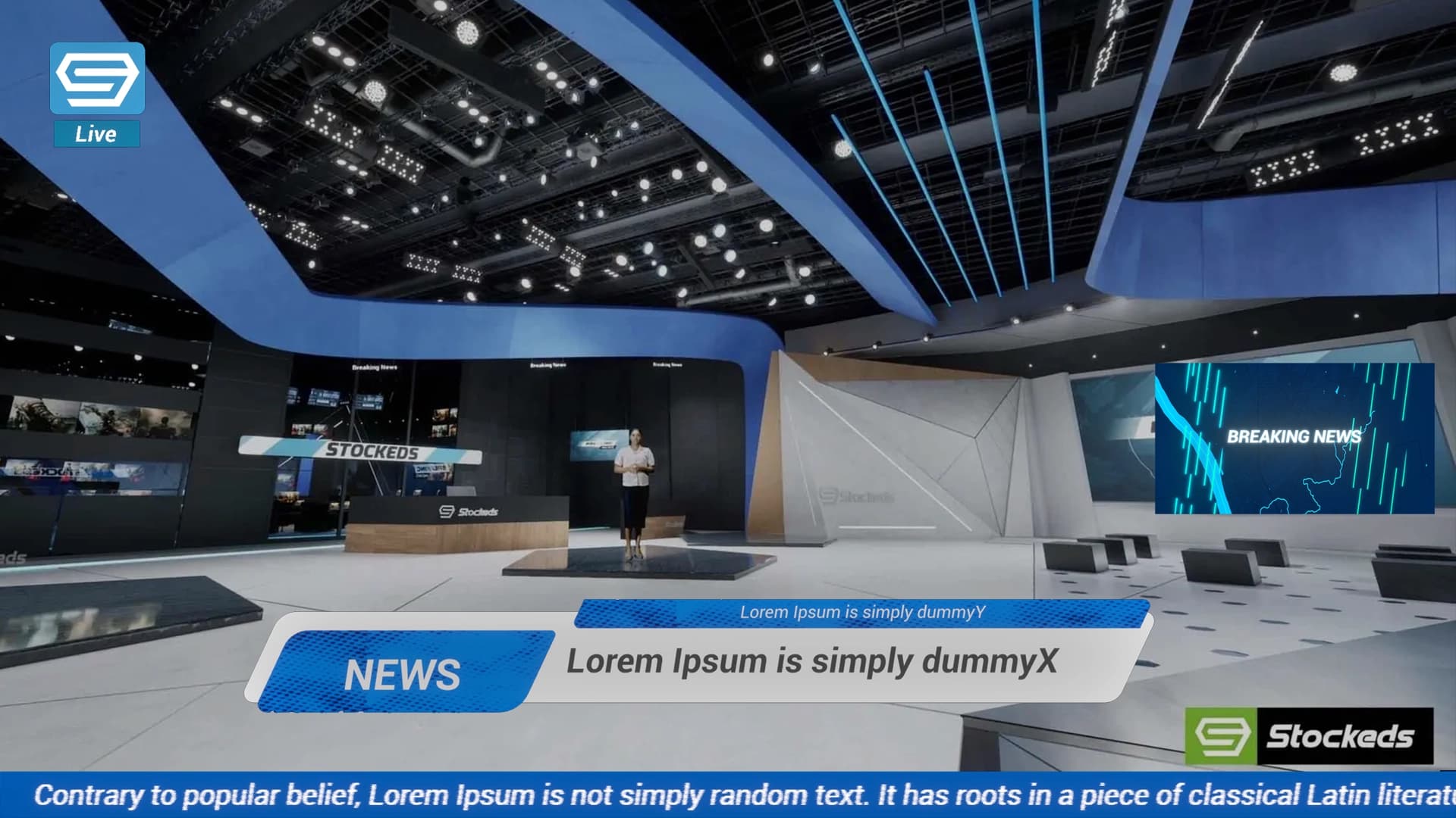 NewsPack_XINE: News Motion Kit – Unreal Engine Broadcast Graphics Pack-3
