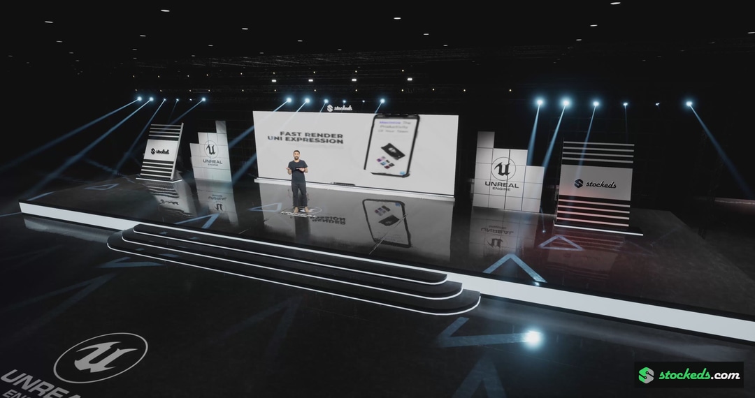 CORPORATE STAGE BC1 | DMX | Unreal Engine Corporate Virtual Set
