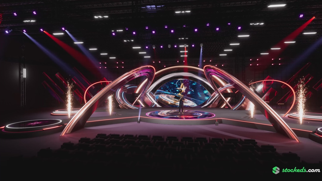 STAGE EYRA21 | DMX Pyro | Unreal Engine Corporate Virtual Set