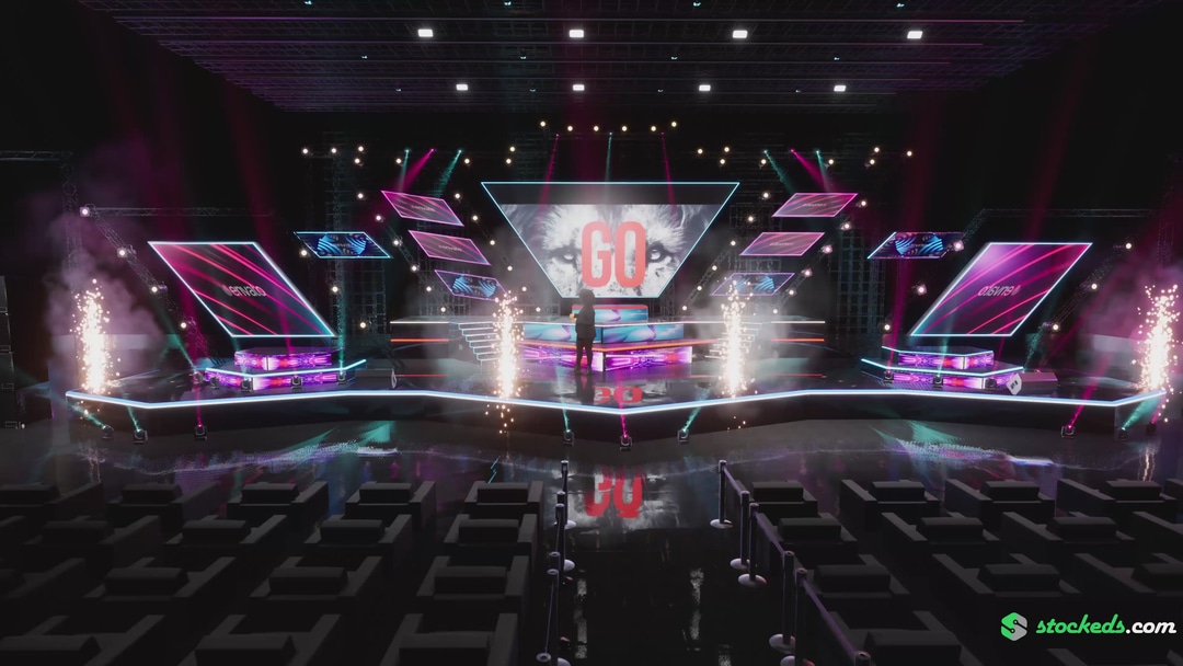 STAGE HAB7 | DMX Pyro | Unreal Engine Corporate Virtual Set