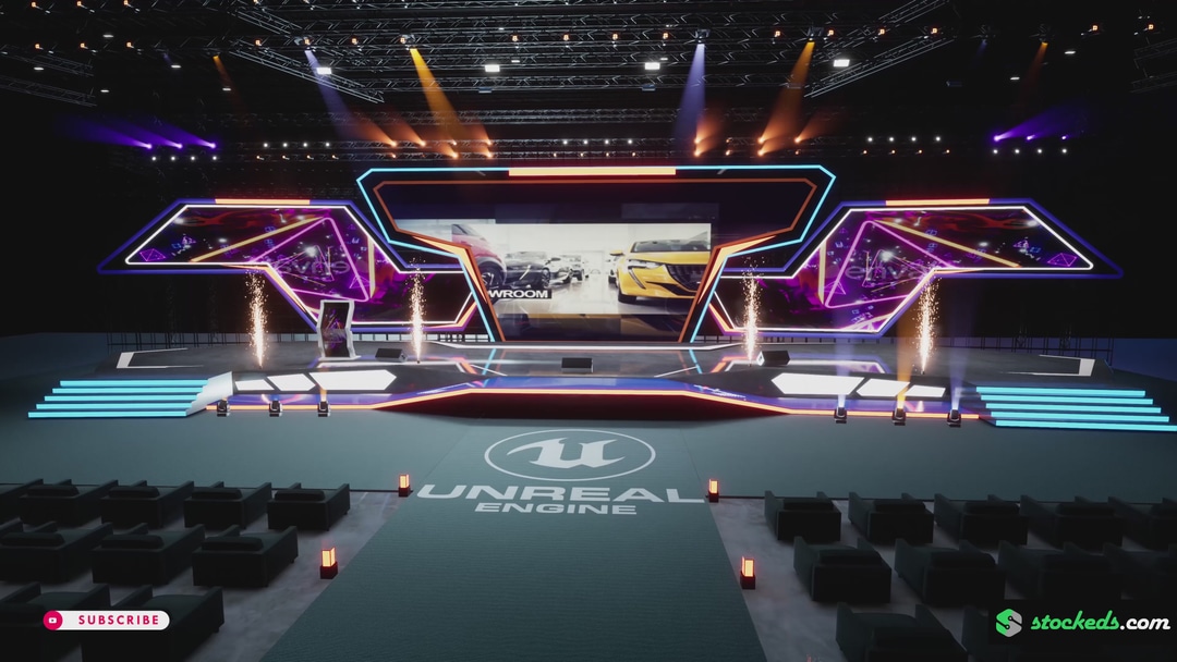 STAGE JIMR | DMX Pyro | Unreal Engine Corporate Virtual Set