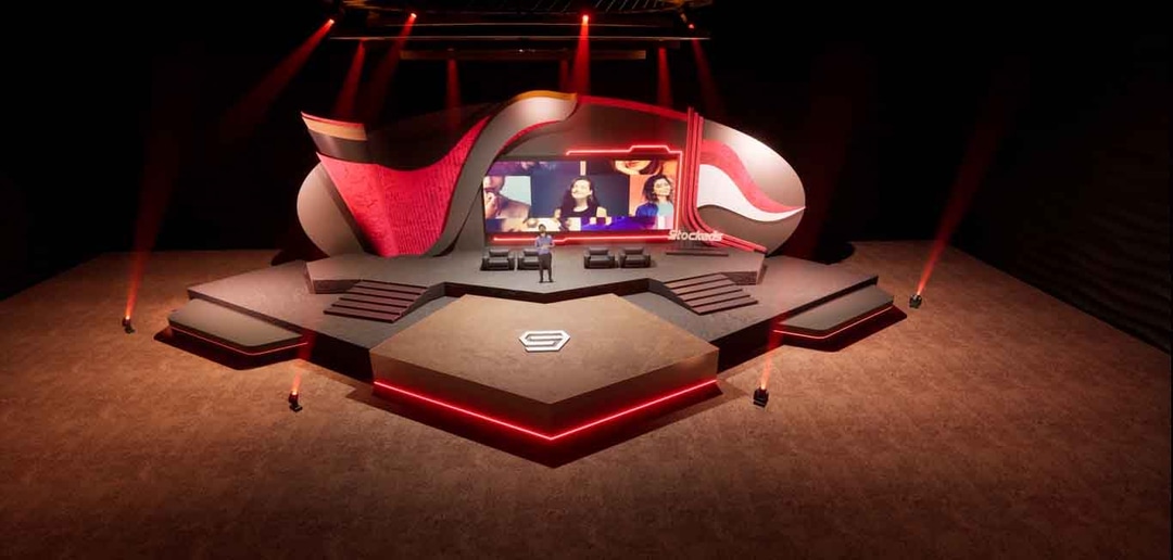 STAGE CFGT3 | DMX | Unreal Engine Corporate Virtual Set