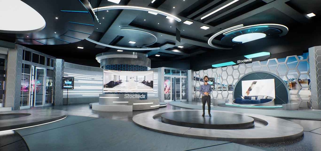 NEWSROOM OTI7 | Unreal Engine Corporate Virtual Set | Integrated With Aximmetry