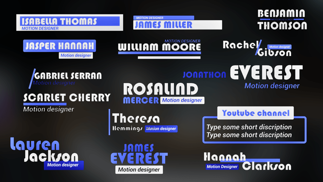 LowerThirds_REXO: Lower Thirds Pack – Studio Titles for Livestreams, YouTube & Broadcasts